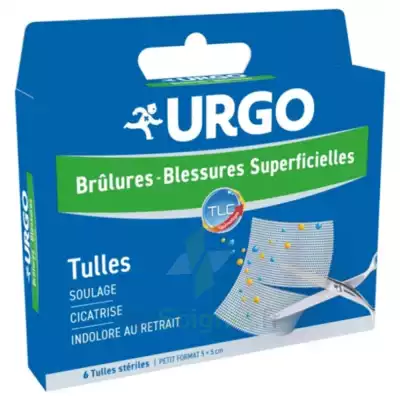 Urgo Brûlures - Blessures Superficielles Tulles Petit Format 5x5cm B/6 à MIRANDE